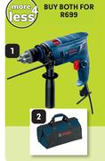 Bosch 570 W Impact Drill And 52cm Tool Bag-For Both