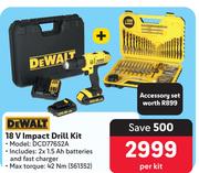 DeWalt 18V Impact Drill Kit 361352-Per Kit