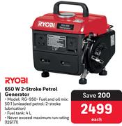 Ryobi 650W 2-Stroke Petrol Generator RG-950