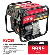 Ryobi 3kVA Inverter Generator RG-30001