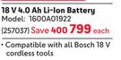 Bosch 18V 4.0Ah Li-Ion Battery 257037-Each