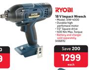 Ryobi 18V Impact Wrench 456815-Each