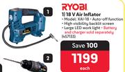 Ryobi 18V Air Inflator 457133-Each
