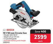 Bosch 18V 165mm Circular Saw 399043-Each