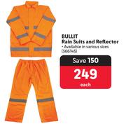 Bullit Rain Suits And Reflector 366145-Each