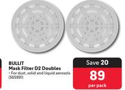 Bullit Mask Filter D2 Doubles 365991-Per Pack