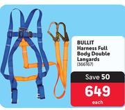 Bullit Harness Full Body Double Lanyards 366167-Each