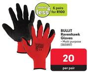 Bullit Ravenhawk Gloves 365997-For 6 Pairs