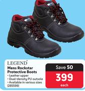 Legend Mens Rockstar Protective Boots 285599-Each