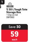 Big Jim 30L Tough Tote Storage Box 387282-Each