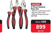 Gedore 3-Piece Plier Set 367798-Per Set