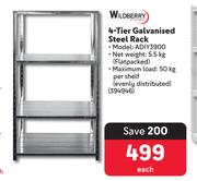 Wildberry 4-Tier Galvanised Steel Rack 394946-Each