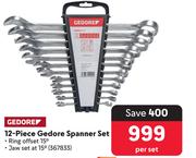Gedore 12-Piece Spanner Set 367833-Per Set