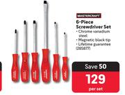Mastercraft 6-Piece Screwdriver Set 285877-Per Set
