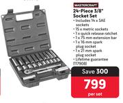 Mastercraft 24-Piece 3/8" Socket Set 117908-Per Set