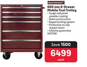 Mastercraft 660mm 6-Drawer Mobile Tool Trolley 451746-Each