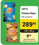Lay's Potato Chips (All Varints)-48 x 36g