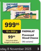 Parmalat Processed Sliced Cheese (All Variants)-10 x 900g