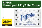 Ripple Unwrapped 1 Ply Toilet Tissue-48's