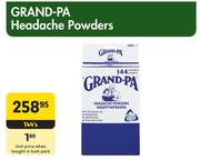 Grand-Pa Headache Powders-144's