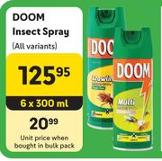 Doom Insect Spray (All Varaints)-6 x 300ml