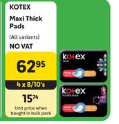 Kotex Maxi Thick Pads (All Variants)-4 x 8/10's