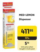 Med-Lemon Dispenser-72's