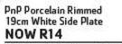 PnP Porcelain Rimmed 19cm White Side Plate