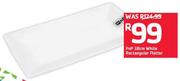 PnP 38cm White Rectangular Platter