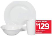 12 Piece White Dinner Set