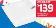 PnP 32cm White Square Platter