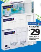 Luminarc Sterling, Ascot Or Lisbonne Glasses-3 Pack Each