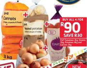 PnP Tomatoes 2Kg, Onions 3Kg, Potatoes 4kg And Carrots 3Kg-For All