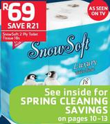 Snow Soft 2 Ply Toilet Tissue-18's
