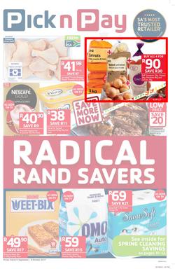 Pick n Pay Eastern Cape : Radical Rand Savers (25 Sep - 08 Oct 2017), page 1