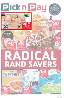 Pick n Pay Eastern Cape : Radical Rand Savers (25 Sep - 08 Oct 2017), page 1