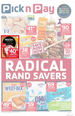 Pick n Pay Eastern Cape : Radical Rand Savers (25 Sep - 08 Oct 2017), page 1
