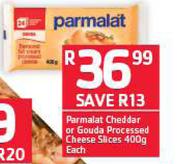 Parmalat Cheddar Or Gouda Processed Cheese Slices-400g Each