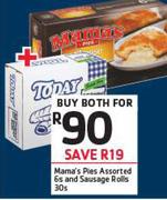 Mama's Pies Assorted 6's And Sausage Rolls 30's-For Both
