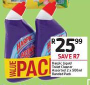 Harpic Liquid Toilet Cleaner Assorted Banded Pack 2X500ml