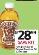 Furniglos Clear Or Original Furniture Oil-500ml