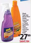 Plush Supreme Wood Floor Polish Assorted 750mlOr Plush Laminate Floor Cleaner Assorted 750ml-Each