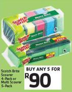 Scotch Brite Scourer 4-Pack Or Multi Scourer 5-Pack-For 5