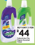 Cobra Active Tile Cleaner Assorted-2X750ml