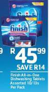 Finish All-In-One Dishwashing Tablets Assorted 10/13s-Per Pack