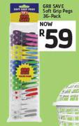 GR8 Save Soft Grip Pegs 36-Pack