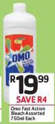 Omo Fast Action Bleach Assorted-750ml