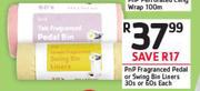 PnP Fragranced Pedal Or Swing Bin Liners 30s Or 60s-Each