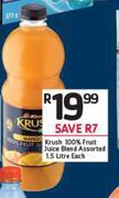 Krush 100% Fruit Juice Blend Assorted-1.5Ltr