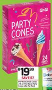 PnP Party Pack Cones 24s Or Flat Base Party Cones 28s-Per Pack